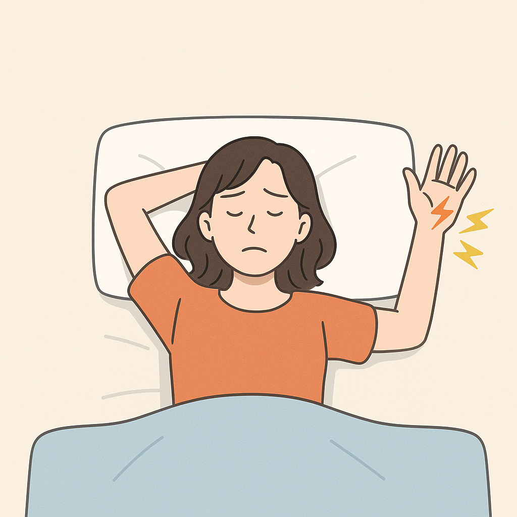 【要注意】両手を上げて寝ると片手がしびれる人へ